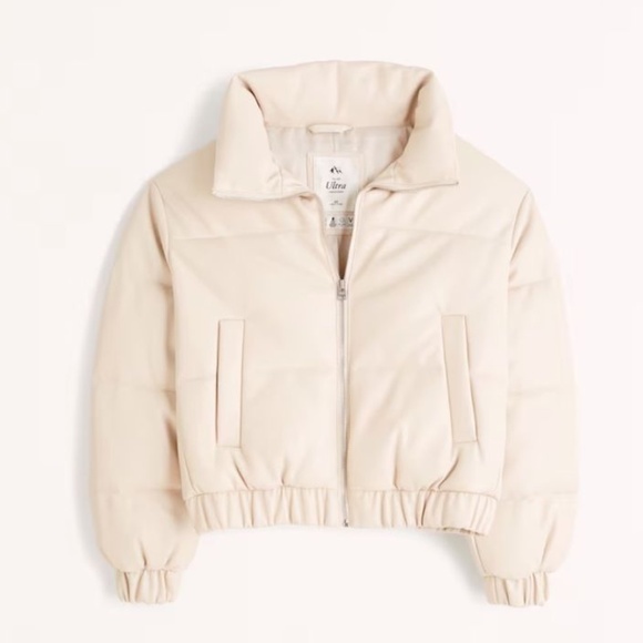 A+F Ultra Mini Puffer Size S Light Taupe - Picture 1 of 2